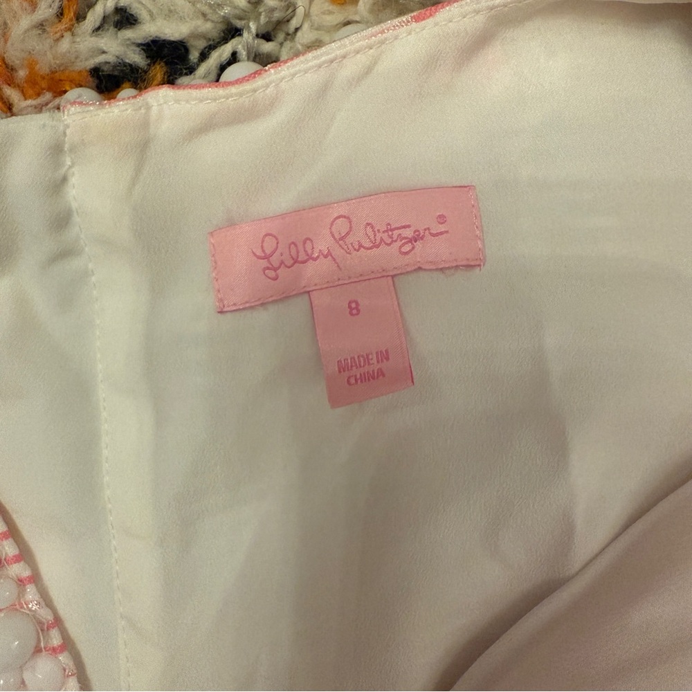 Lilly Pulitzer Airy Shift Dress Beaded Rosy Posie - Picture 5 of 8